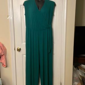 Elegant Teal Sleeveless Jumpsuit